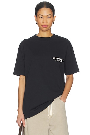Fear of God ESSENTIALS Jersey Crewneck T-Shirt in Black