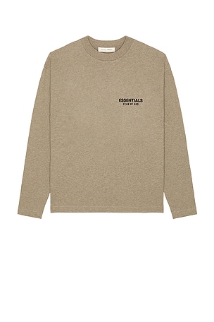 Fear of God ESSENTIALS Classic Fit Long Sleeve Tee in Neutral