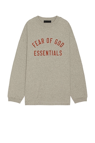 Fear of God ESSENTIALS Jersey Long Sleeve Tee in Grey