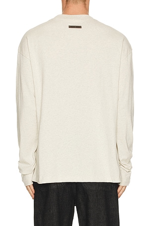 Fear of God ESSENTIALS Classic Long Sleeve Tee in Grey