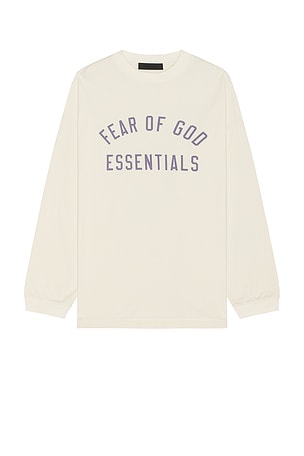 Fear of God ESSENTIALS Jersey Long Sleeve Tee in Cream