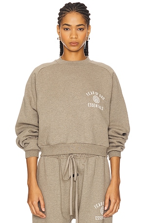 Cropped Crewneck Sweatshirt Fear of God ESSENTIALS