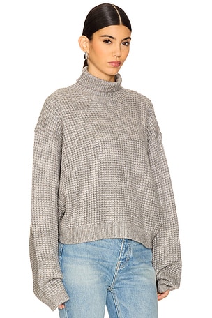 Fear of God ESSENTIALS Cropped Turtleneck Sweater in Grey