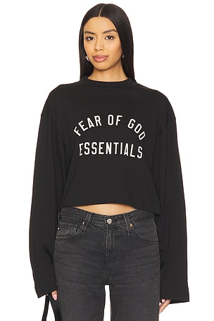 Cropped Long Sleeve T-Shirt Fear of God ESSENTIALS