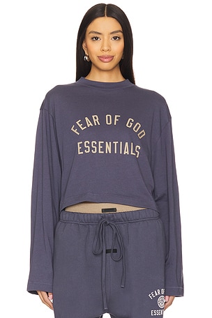 Cropped Long Sleeve T-Shirt Fear of God ESSENTIALS