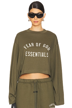 Cropped Long Sleeve T-Shirt Fear of God ESSENTIALS