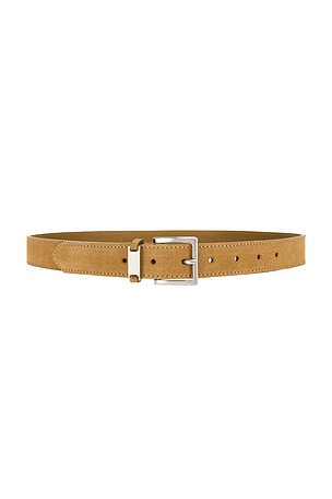 The Suede Square Buckle Belt FRAME
