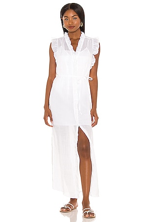 frame maxi dress FRAME Lauren Maxi Dress in Blanc