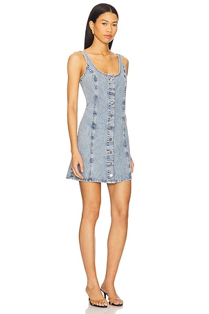 FRAME Studded Shift Dress in Blue