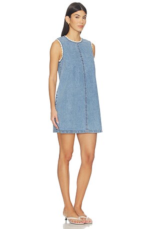 FRAME The Crochet Tide Dress in Blue