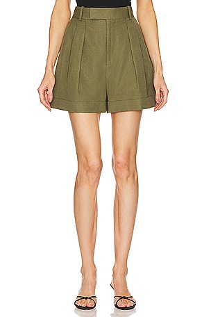 Pleated Wide Cuff Short FRAME