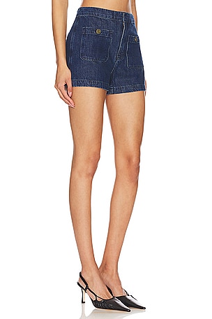 FRAME Trouser Short in Denim-Dark