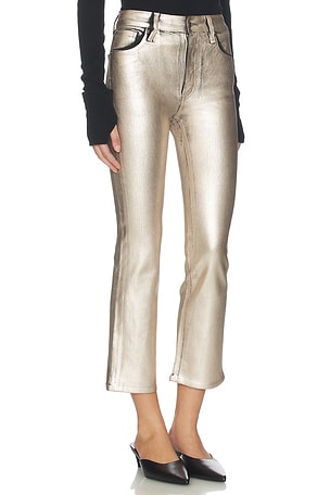 FRAME The Reboot Crop Jeans in Metallic Neutral. Size 33. Also