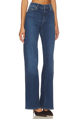 FRAME Le Slim Palazzo Long Jeans in Navy