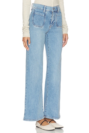 FRAME The Slim Palazzo Modernist Pocket in Blue