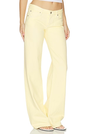 FRAME The Gray Wide Leg Jeans in Yellow