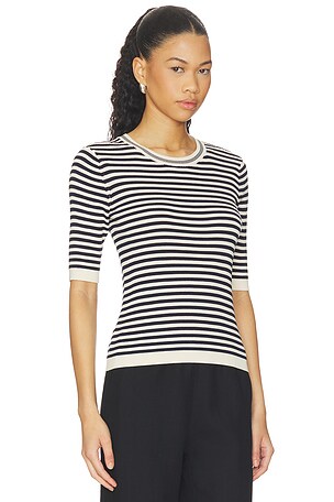 FRAME The Cruise Sweater in Black,White. Size S. Also