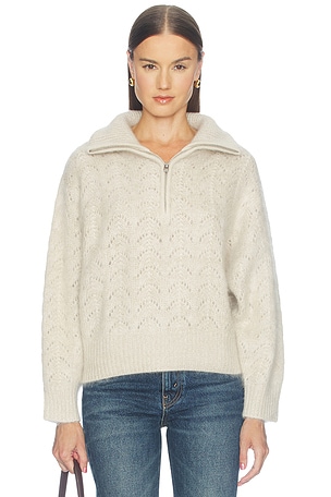 The Airy Lurex Zip Sweater FRAME