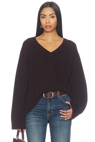 The Cashmere Relaxed V Sweater FRAME
