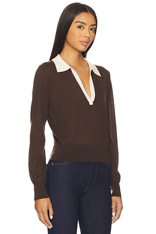 FRAME The Two Tone Polo in Brown