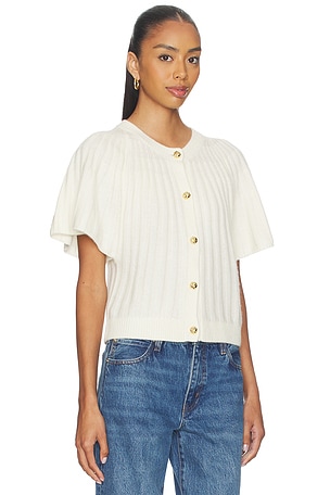 FRAME Flutter Cardi in Cream