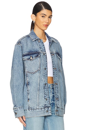 FRAME The Extended Jacket in Denim-Medium