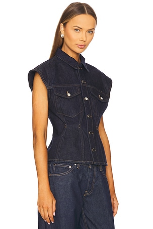 FRAME Nipped Vest in Blue
