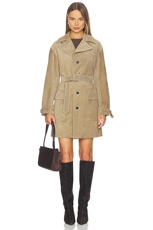 The Suede Trench Jacket FRAME