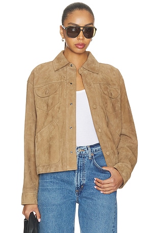 The Suede Utility Jacket FRAME