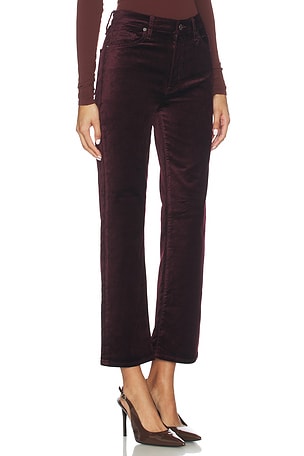 FRAME Le Sleek Straight Pant in Burgundy