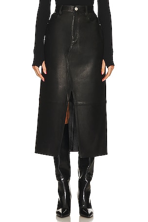 The Leather Midaxi Skirt FRAME