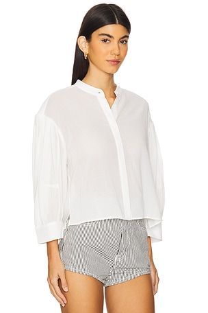 FRAME Modern Puff Sleeve Shirt in White