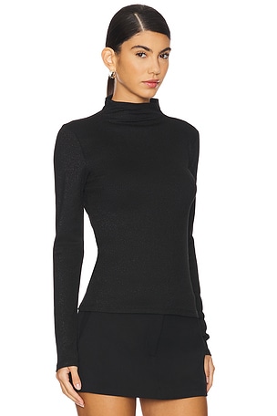 FRAME Turtleneck Top in Black