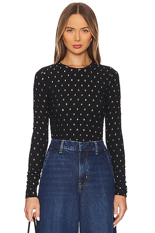 Dotted Stretch Mesh Top FRAME