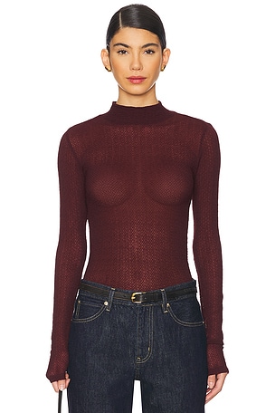 Mixed Mesh Turtleneck FRAME