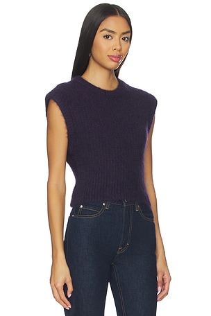 FRAME The Plush Vest in Purple