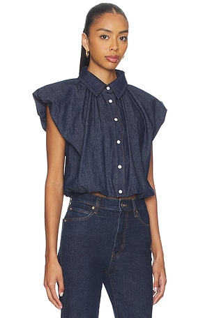 FRAME Shell Top in Blue