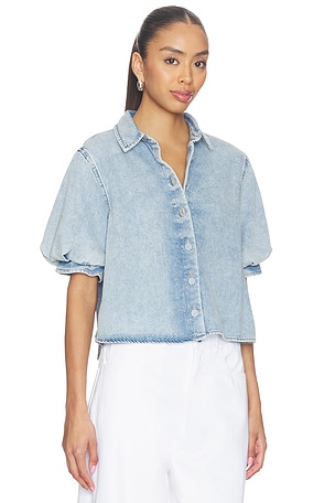 FRAME The Billow Sleeve Shirt in Blue