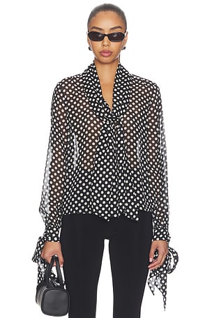 The Nouvelle Polka Dot Blouse FRAME