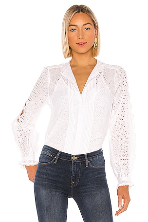 buttoned petal sleeve top