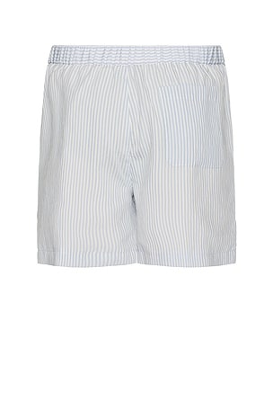 FRAME Blue Striped Shorts in Blue