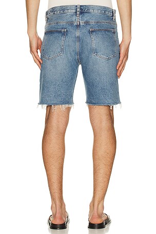 FRAME Relaxed Undone Hem Short in Blue