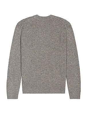 FRAME The Crew Neck Cashmere Sweater in Light Grey. Size XL/1X. Also
