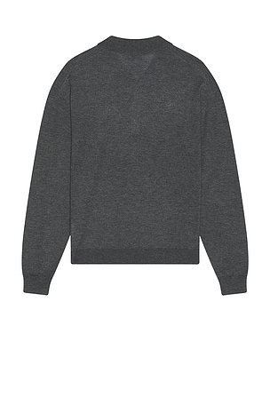 FRAME Superfine Polo Sweater in Grey