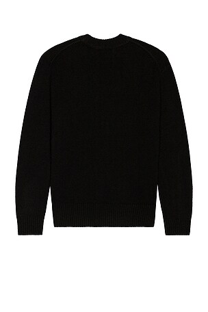 FRAME The Crew Neck Cashmere Sweater in Black. Size S. Also