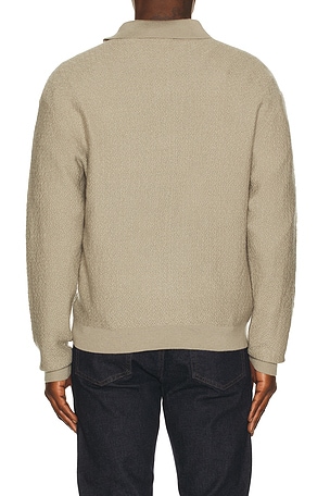 FRAME Polo Sweater in Taupe