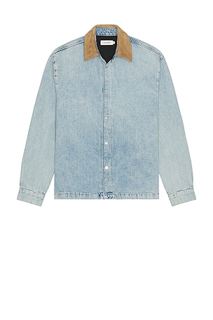 Suede Collar Denim Overshirt FRAME