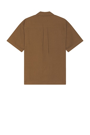 FRAME Waffle Textured Shirt in Brown