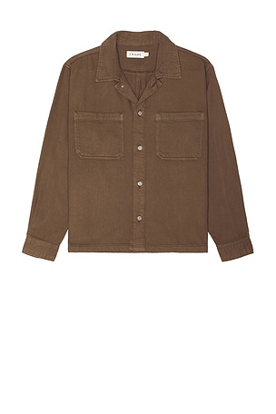 Textured Terry Double Pocket Relaxed Shirt FRAME