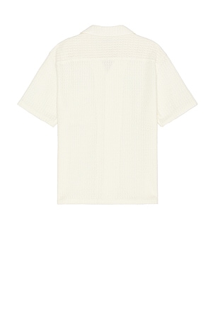 FRAME Open Weave Shirt in Cream. Size XL/1X. Also